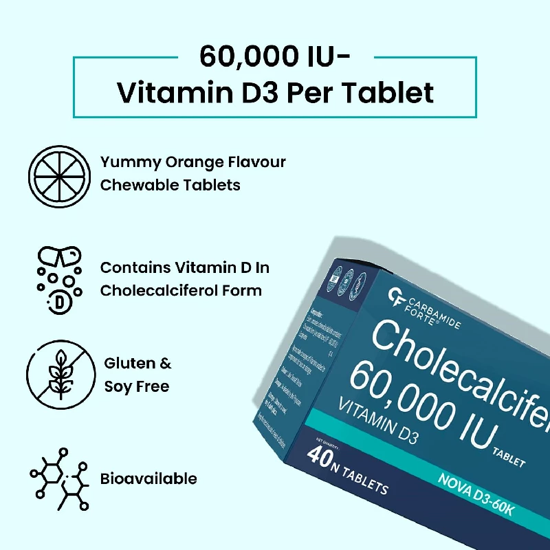 Carbamide Forte Cholecalciferol Vitamin D3 Supplement - Image 3