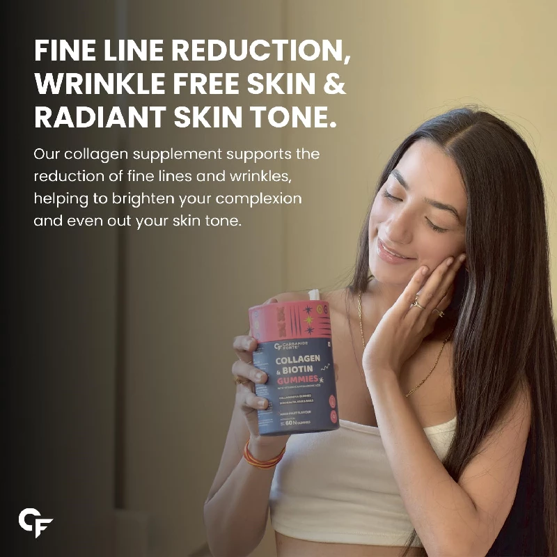 Carbamide Forte Collagen & Biotin Gummies for Women & Men for Skin & Hair - Image 5