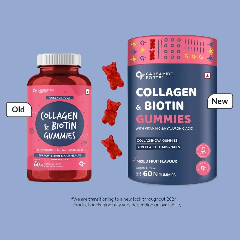 Carbamide Forte Collagen & Biotin Gummies for Women & Men for Skin & Hair - Image 7
