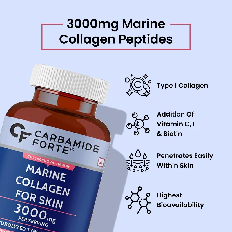 Carbamide Forte Hydrolyzed Marine Collagen Tablets - Image 3