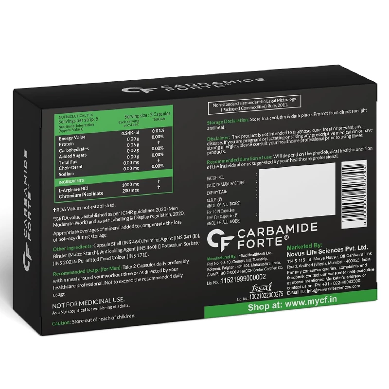 Carbamide Forte L Arginine 1000mg Supplement Per Serving - Image 6