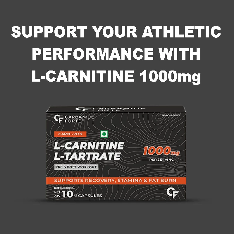 Carbamide Forte L-Carnitine L-Tartrate 1000mg Capsules for Men & Women - Image 5