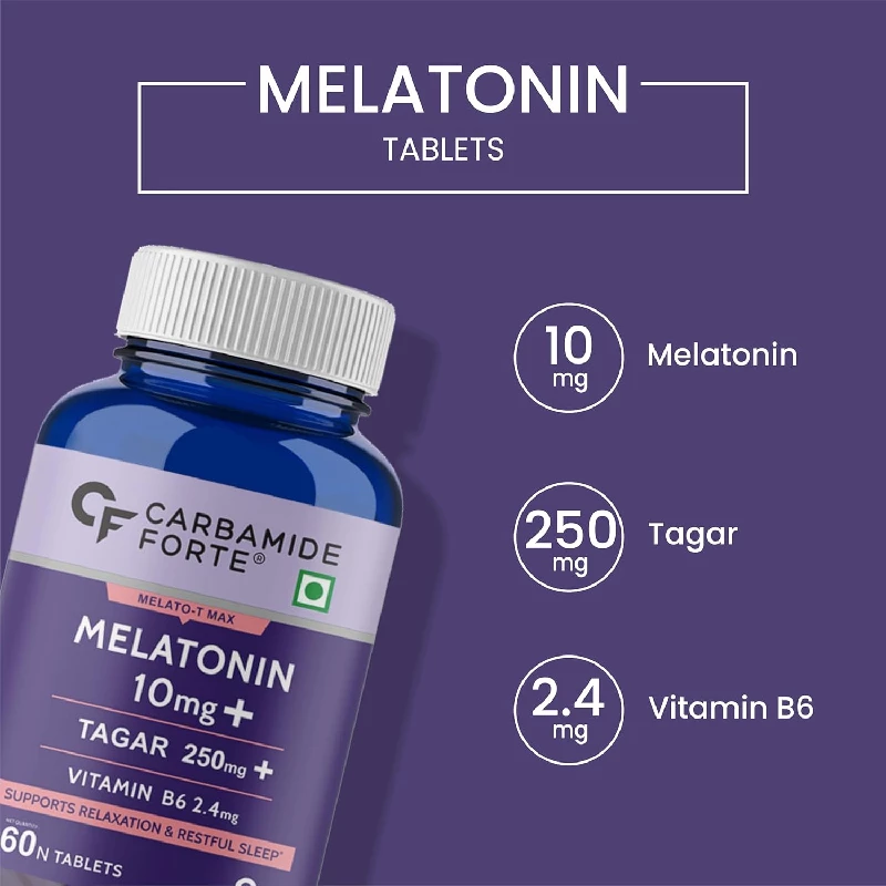 Carbamide Forte Melatonin 10mg with Tagar 250mg Sleeping Aid Pills - Image 3