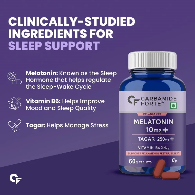 Carbamide Forte Melatonin 10mg with Tagar 250mg Sleeping Aid Pills - Image 4