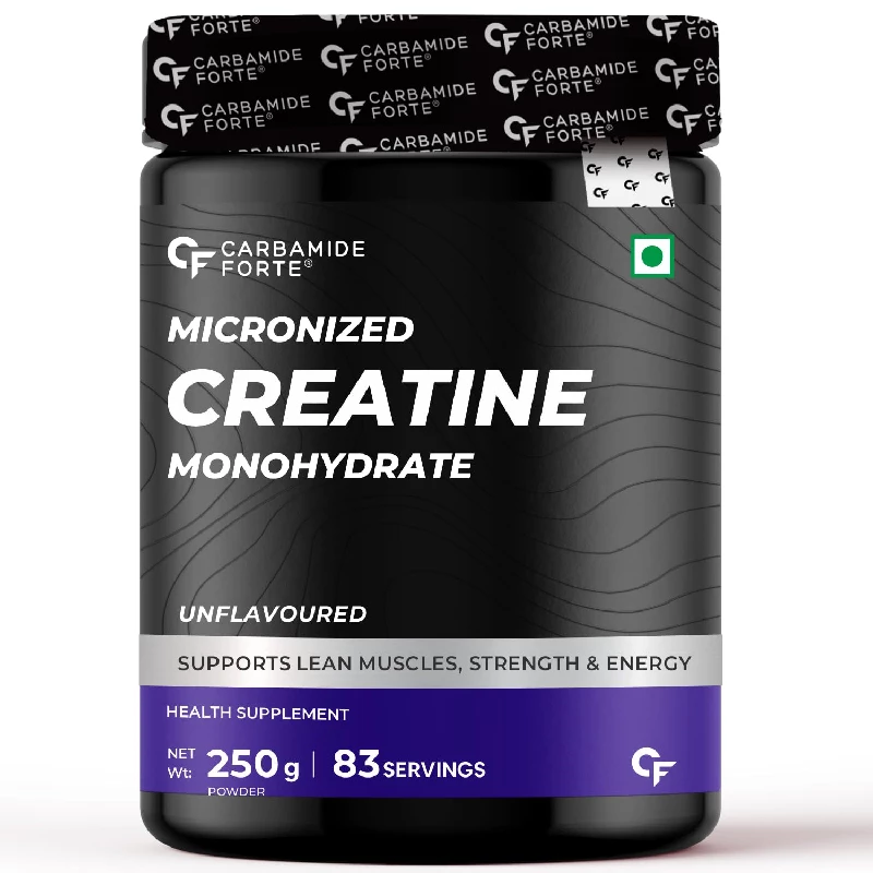 Carbamide Forte Micronised Creatine Monohydrate Powder Creatine Supplement for Lean Muscle Volumization, Strength & Energy - Unflavoured - 83 Servings