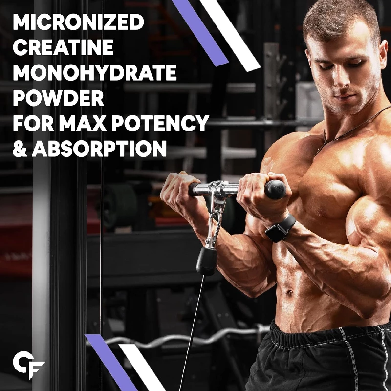 Carbamide Forte Micronised Creatine Monohydrate Powder Creatine Supplement for Lean Muscle Volumization, Strength & Energy - Unflavoured - 83 Servings - Image 4