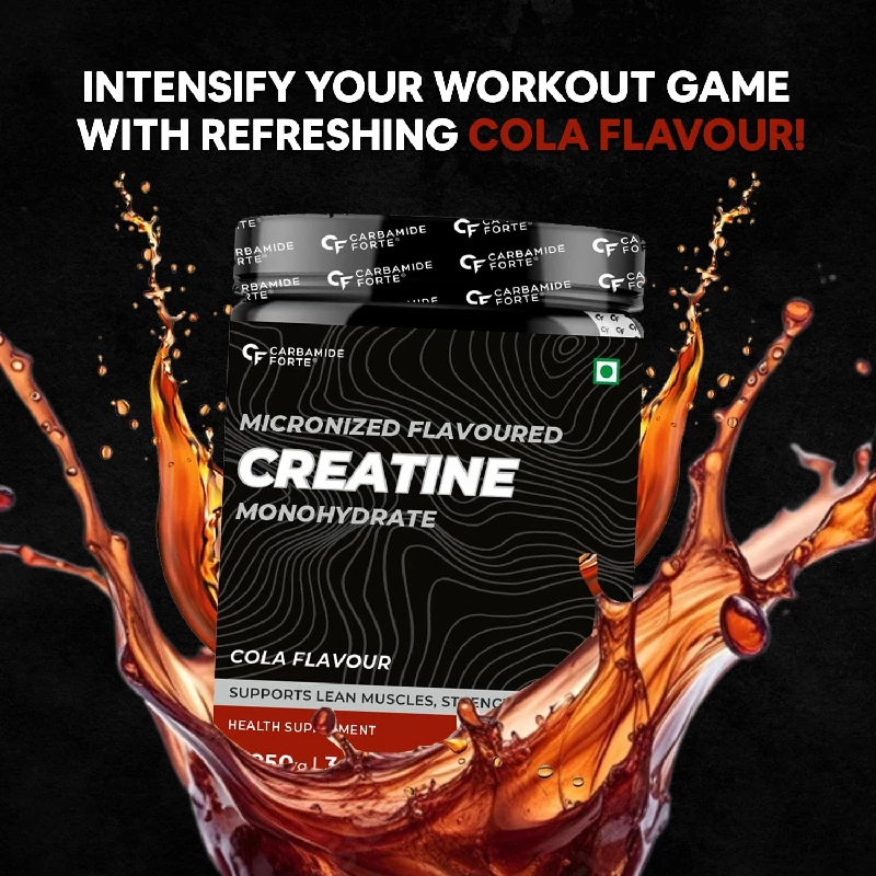 Carbamide Forte Micronised Creatine Monohydrate Powder Creatine Supplement for Lean Muscle Volumization, Strength & Energy-Cola- 62 Servings - Image 5