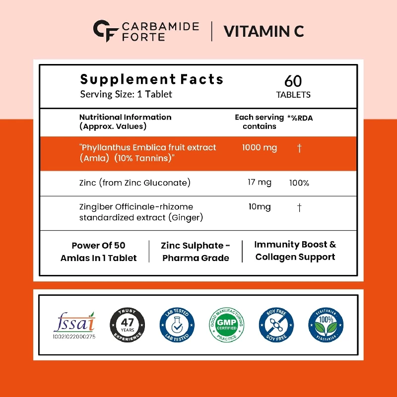 Carbamide Forte Natural Vitamin C Amla Extract - Image 2