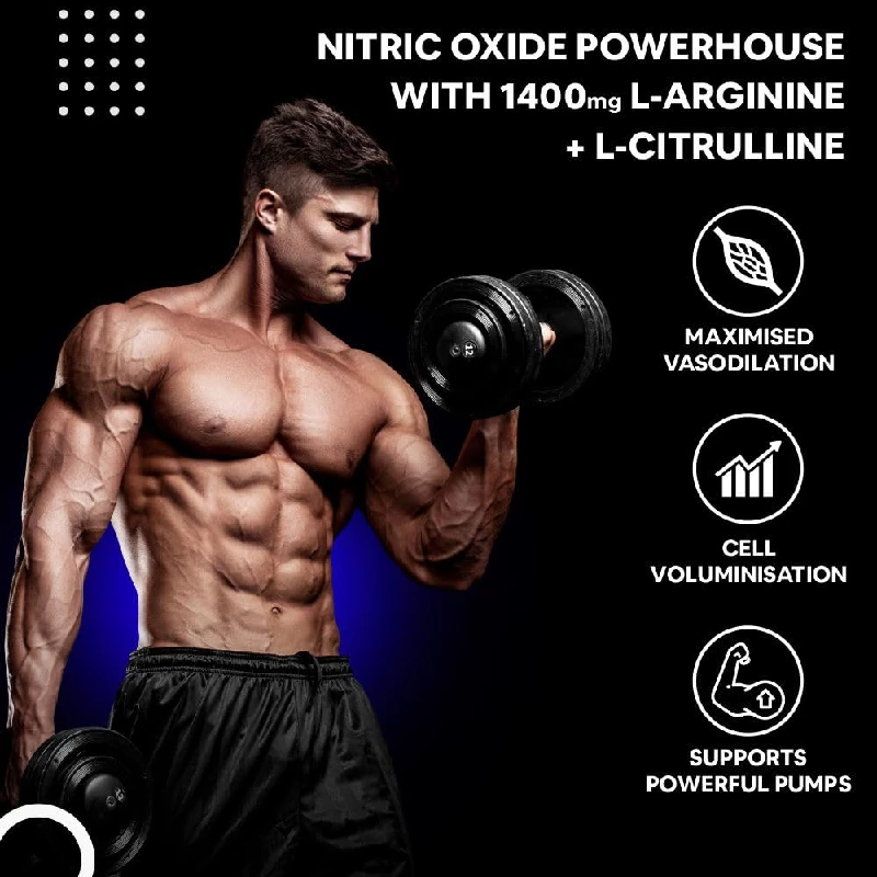Carbamide Forte Nitric Oxide Supplement 1400mg with L-Arginine HCL, AAKG, L Citrulline Malate, Beet Root Extract & Caffeine - Image 4