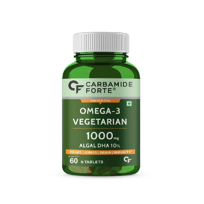 Carbamide Forte Veg Omega 3 Tablets  & Carbamide Forte Chelated Magnesium Glycinate Supplement Combo Pack - Image 2