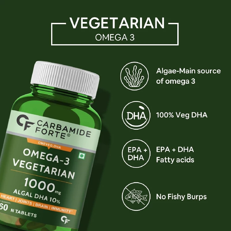 Carbamide Forte Veg Omega 3 Tablets for Men & Women - Image 3