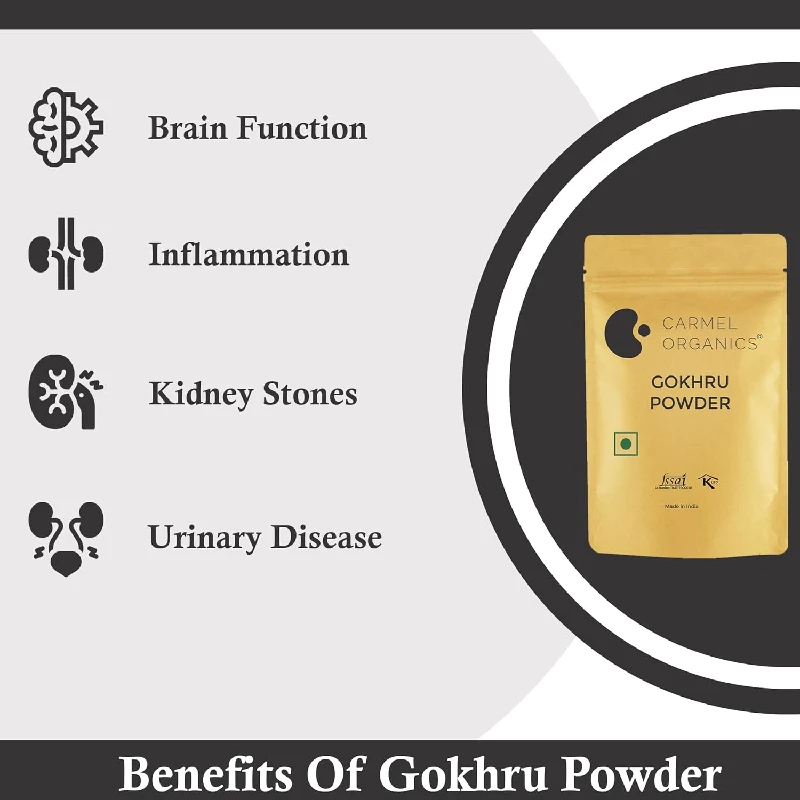 Carmel Organics Gokhru-Gokshura-Tribulus Terrestris Powder - Image 3