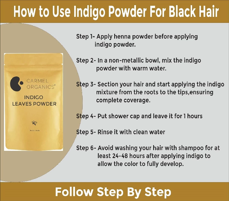 Carmel Organics Indigo Leaves Powder For Hair Colour - Image 3
