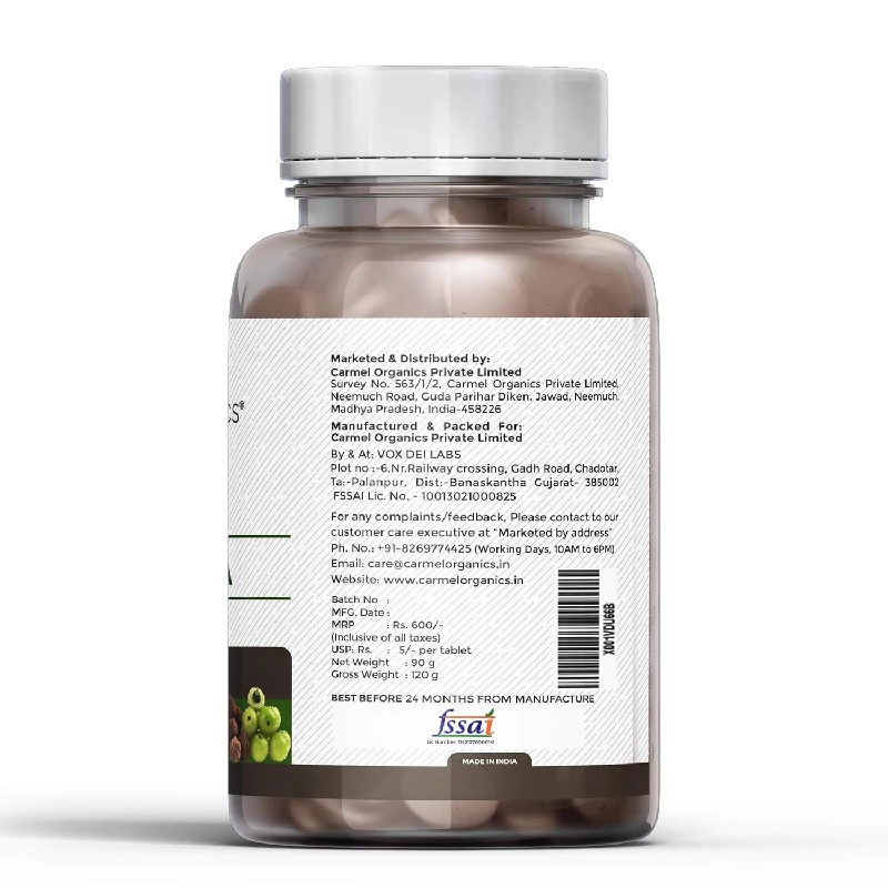Carmel Organics Triphala Extract Tablet - Image 2
