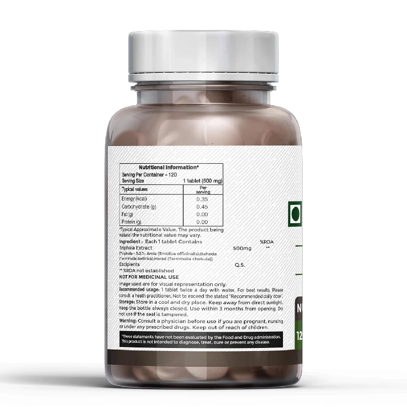 Carmel Organics Triphala Extract Tablet - Image 3
