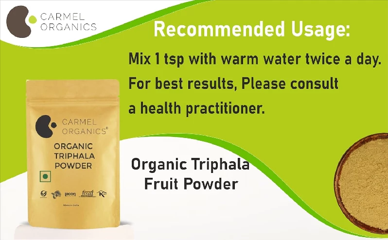 Carmel Organics Triphala Fruits Powder - Image 4