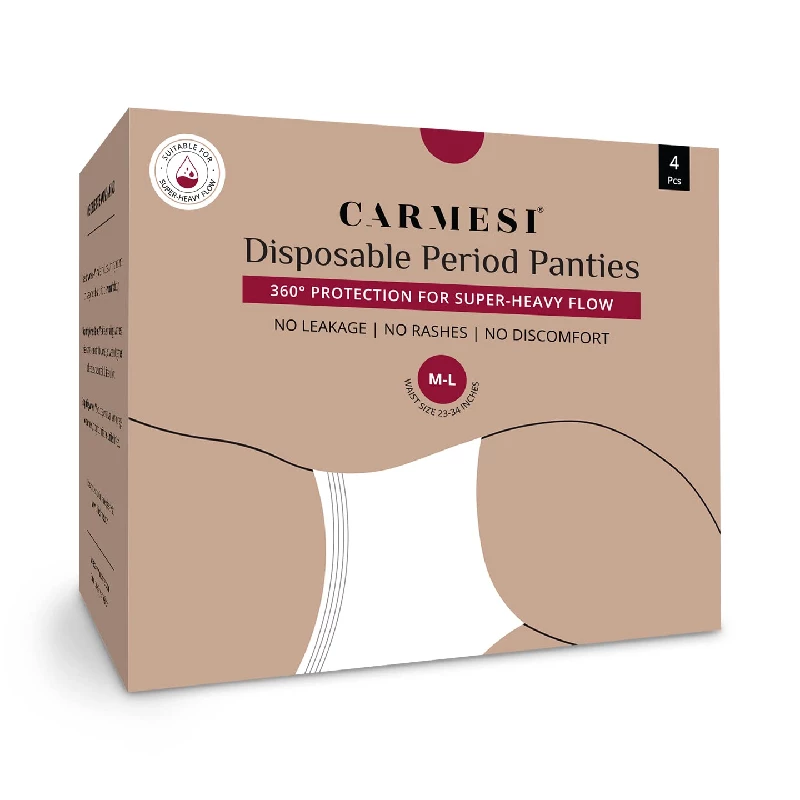 Carmesi Disposable Period Panties with 360° Protection for Super Heavy Flow Carmesi Disposable Period Panties with 360° Protection for Super Heavy Flow-Pack Size-4 Panties