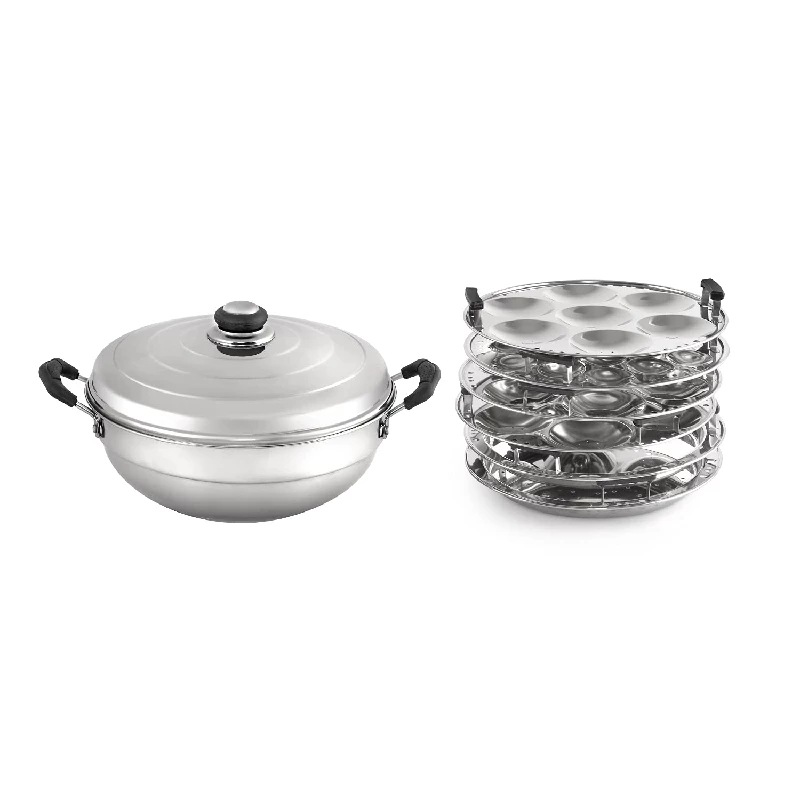 Cello Stainless Steel Induction Base Idli Cooker and Multi Kadhai - Image 6
