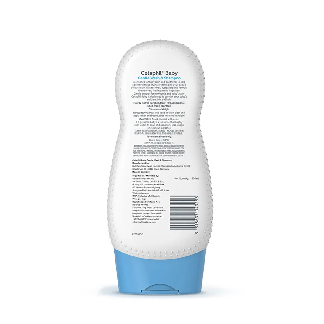 Cetaphil Baby Gentle Wash & Shampoo with Wheat Protein and Glycerin - Image 2