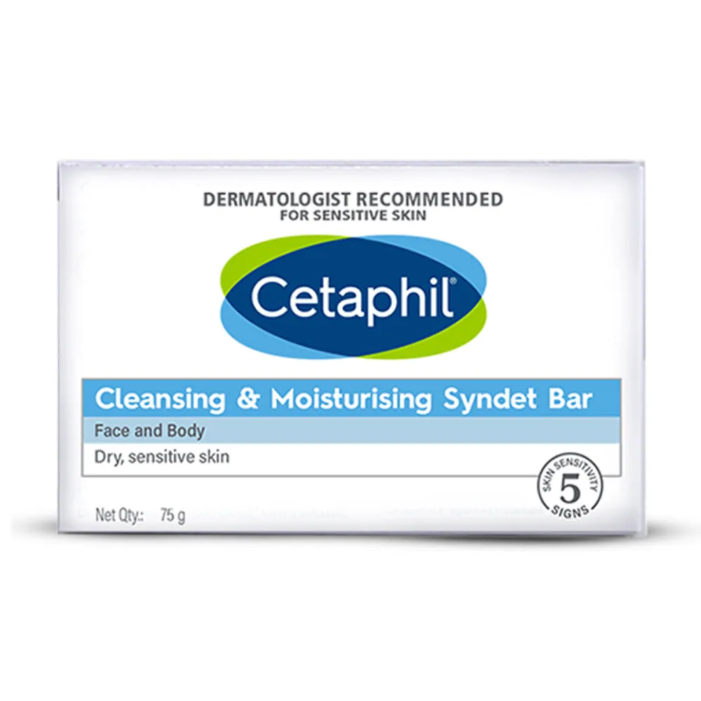 Cetaphil Cleansing & Moisturising Syndet Bar With Shea butter Cetaphil Cleansing & Moisturising Syndet Bar With Shea butter-Pack Size-75 g