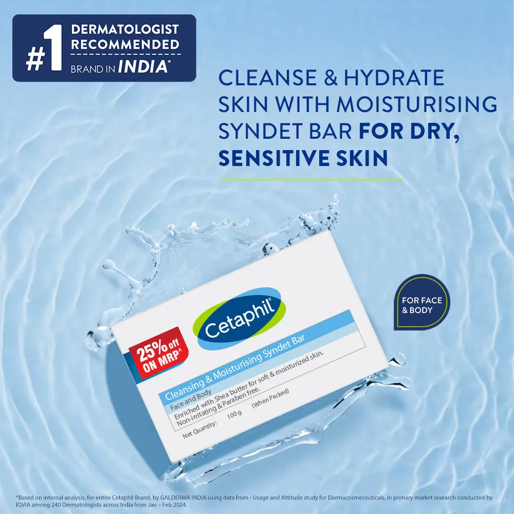 Cetaphil Cleansing Moisturizing Syndet Bar - Image 3