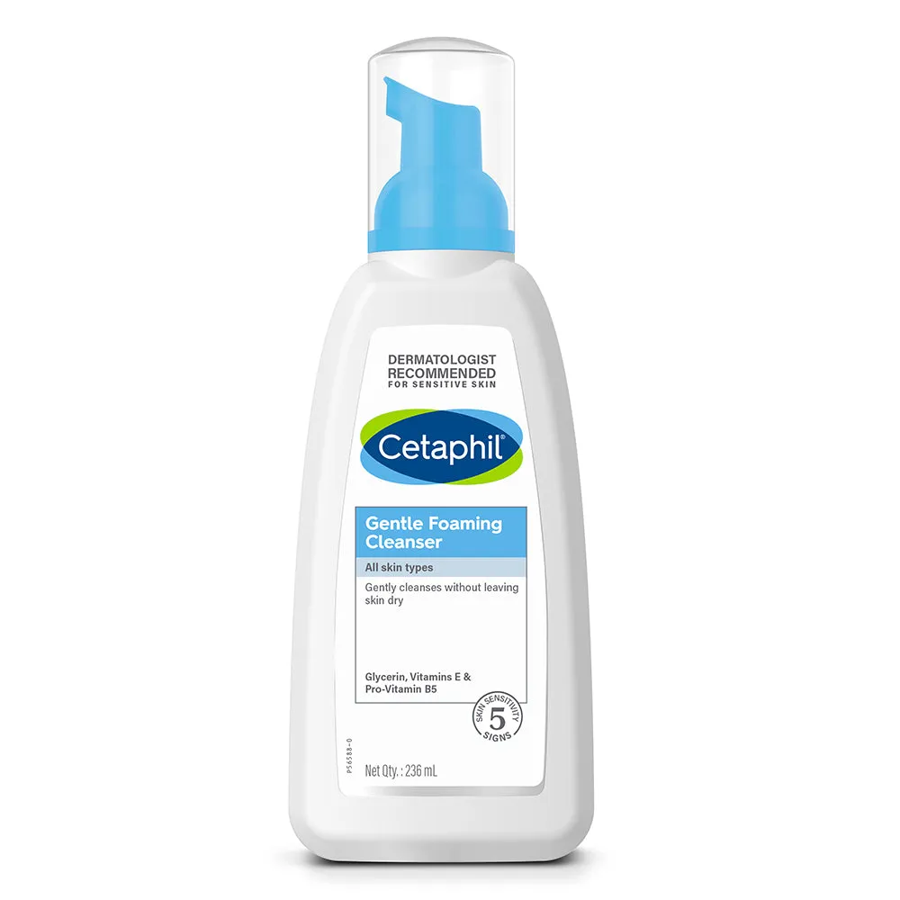 Cetaphil Gentle Foaming Cleanser for Dry to Normal Sensitive skin Cetaphil Gentle Foaming Cleanser for Dry to Normal Sensitive skin-Pack Size-236 ml