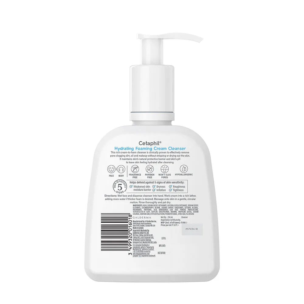 Cetaphil Hydrating Foaming Cream Cleanser - Image 2