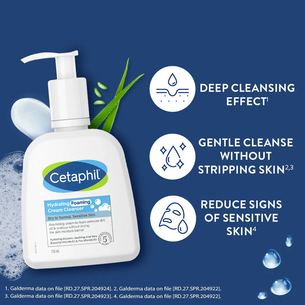Cetaphil Hydrating Foaming Cream Cleanser - Image 3