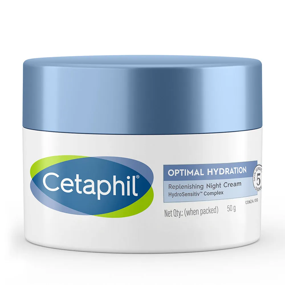 Cetaphil Optimal Hydration Replenishing Night Cream Cetaphil Optimal Hydration Replenishing Night Cream-Pack Size-50 g