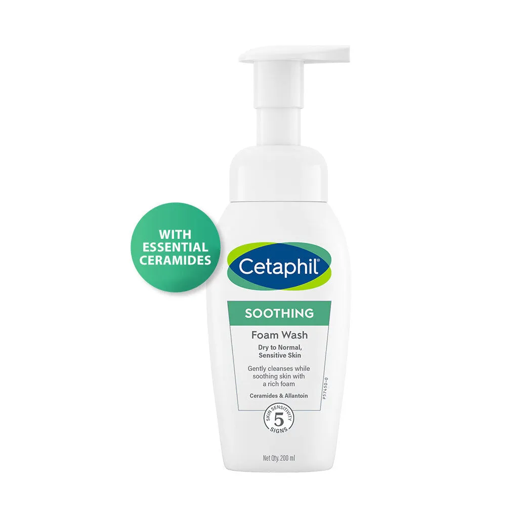 Cetaphil Soothing Foam Wash with Ceramides Cetaphil Soothing Foam Wash with Ceramides-Pack Size-200 ml