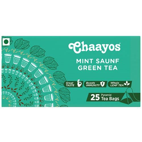 Chaayos Mint Sauf Green Tea Chaayos Mint Sauf Green Tea--50 g (25 Bags x 2 g each)