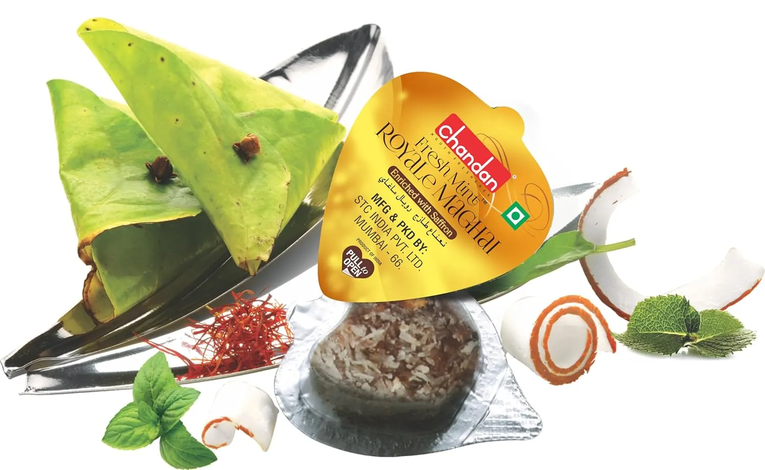Chandan Mukhwas Royale Maghai Paan Enriched with Saffron 15 Pieces - Image 6