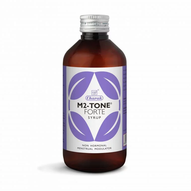 Charak Pharma M2 Tone Forte Syrup | Non-Hormonal Ayurvedic Women's Tonic | Menstrual & Hormonal Balance Support-1