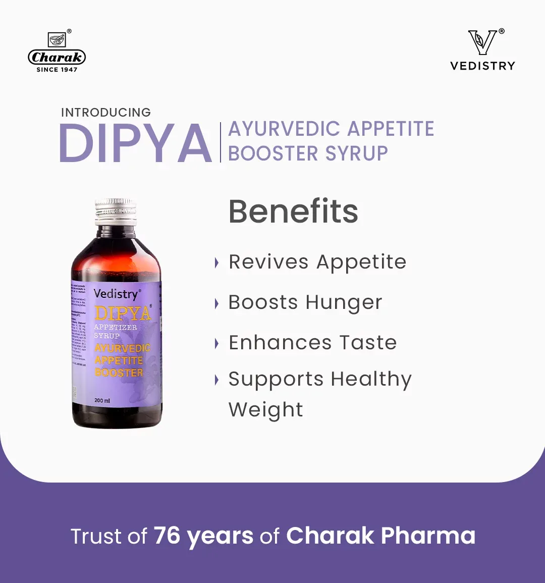 Charak Pharma Dipya Ayurvedic Appetizer Syrup - Image 3