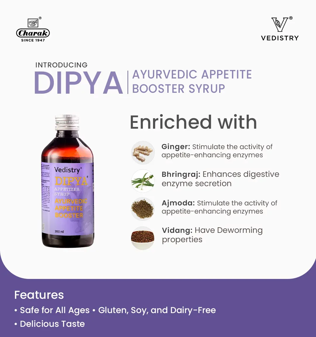 Charak Pharma Dipya Ayurvedic Appetizer Syrup - Image 4
