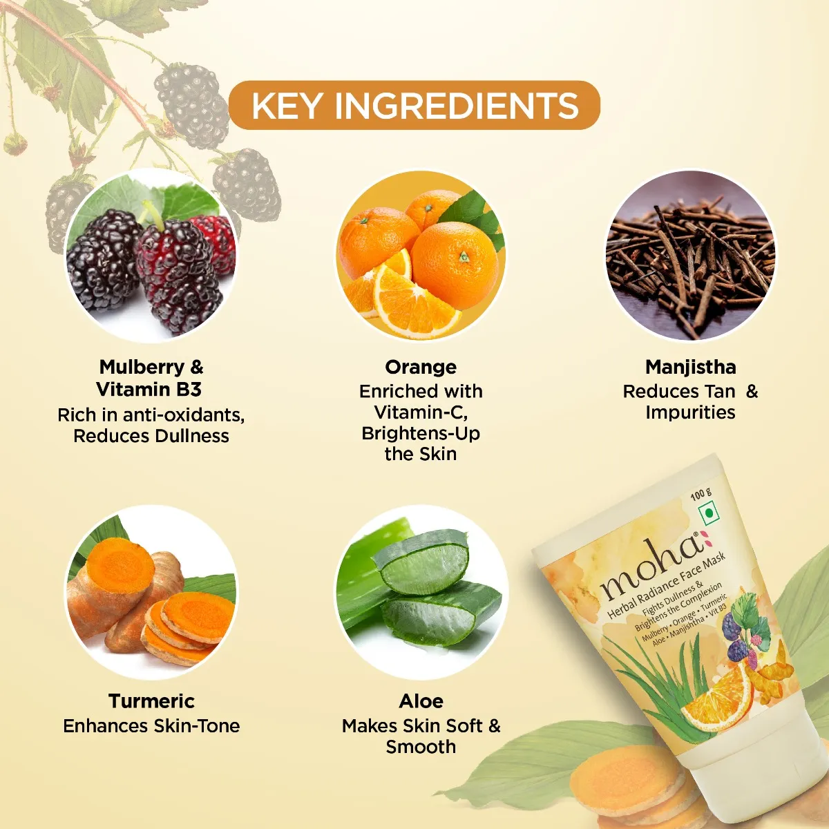 Charak Pharma Herbal Radiance Face Mask - Image 4