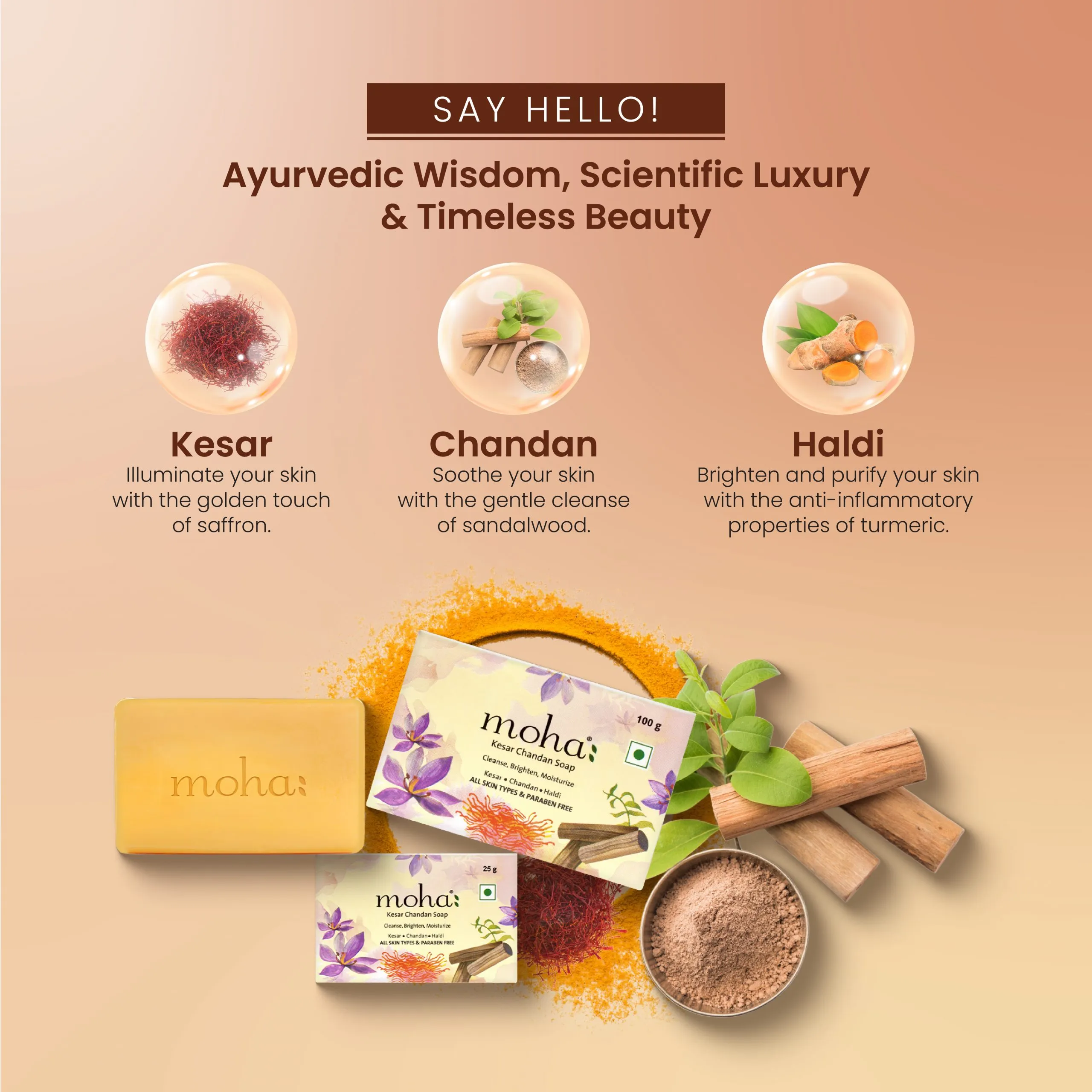 Charak Pharma moha : kesar chandan soap - Image 2