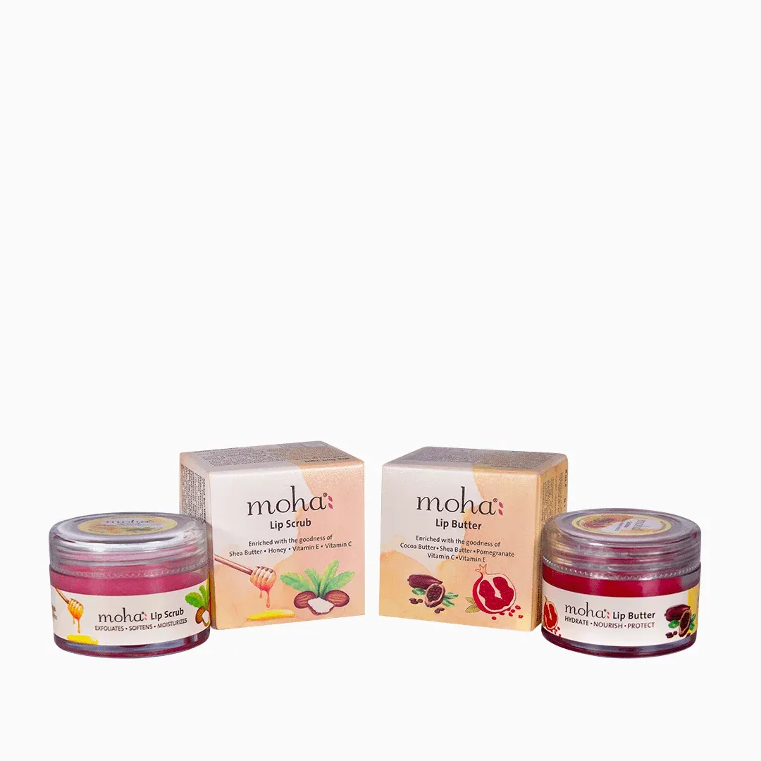 Charak Pharma moha: Lip Butter & Lip Scrub Combo - Image 1