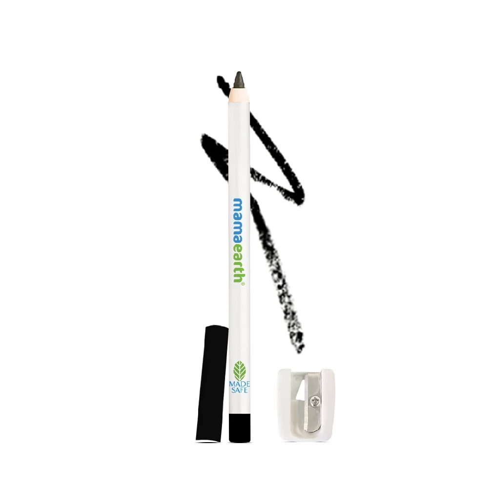Charcoal Black Long Stay Kajal Kohl Pencil With Castor Oil and Chamomile For 11-Hour Smudge-free Stay with Free Sharpener - Image 9