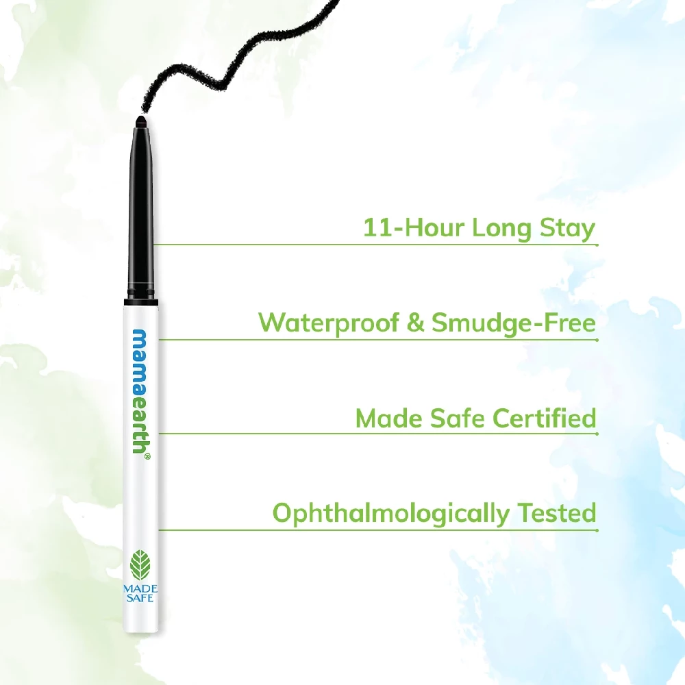 Charcoal Black Long Stay Kajal with Vitamin C & Chamomile for 11-Hour Smudge-free Stay - Image 3