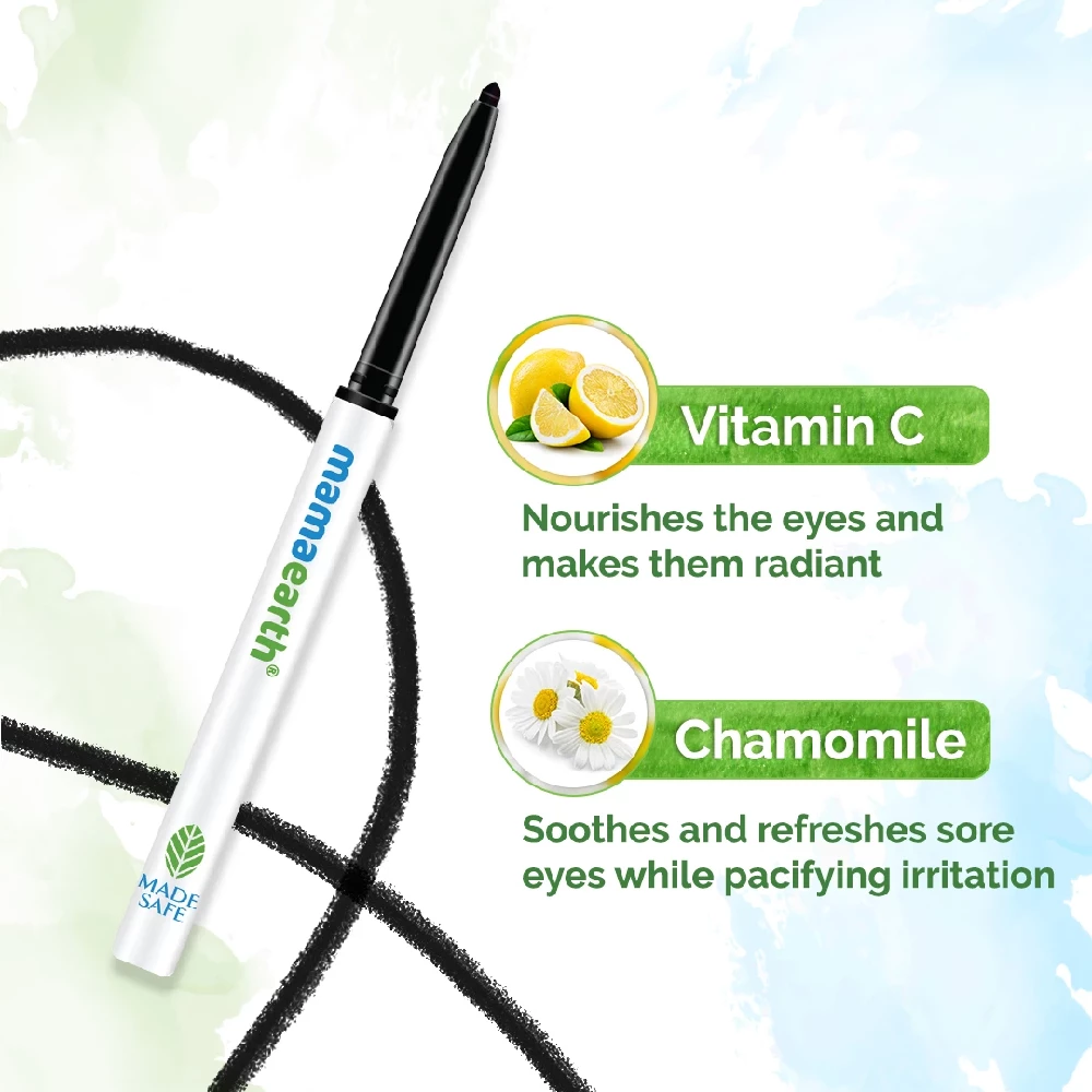Charcoal Black Long Stay Kajal with Vitamin C & Chamomile for 11-Hour Smudge-free Stay - Image 4