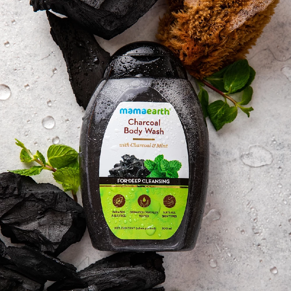 Charcoal Body Wash With Charcoal and Mint for Deep Cleansing - Image 2