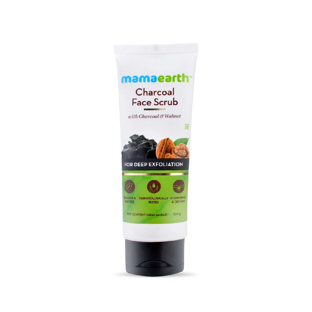 Charcoal Face Scrub For Oily Skin and Normal skin, with Charcoal and Walnut for Deep Exfoliation - Image 8