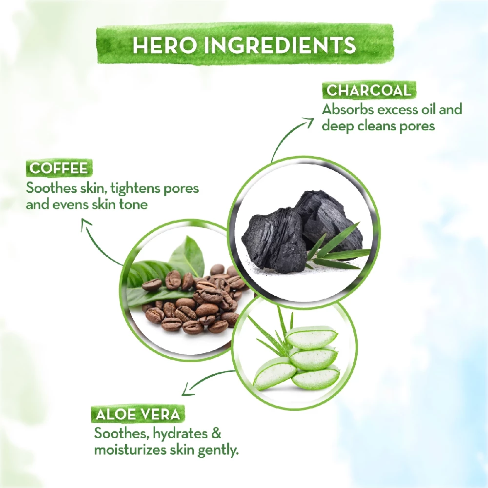 Charcoal Face Wash with Activated Charcoal and Coffee for Oil Control - Image 3
