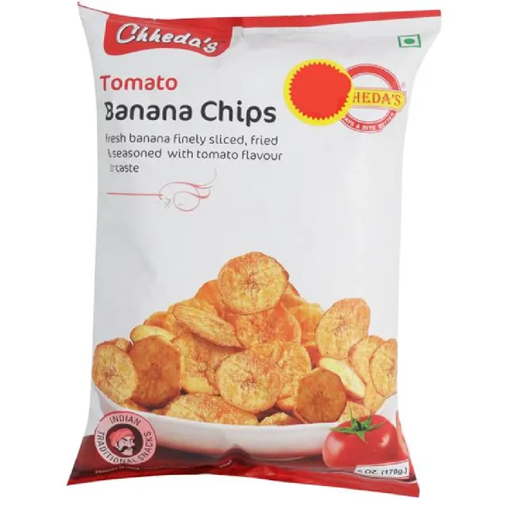 Chhedas Tomato Banana Chips Chhedas Tomato Banana Chips-Pack Size-170 g