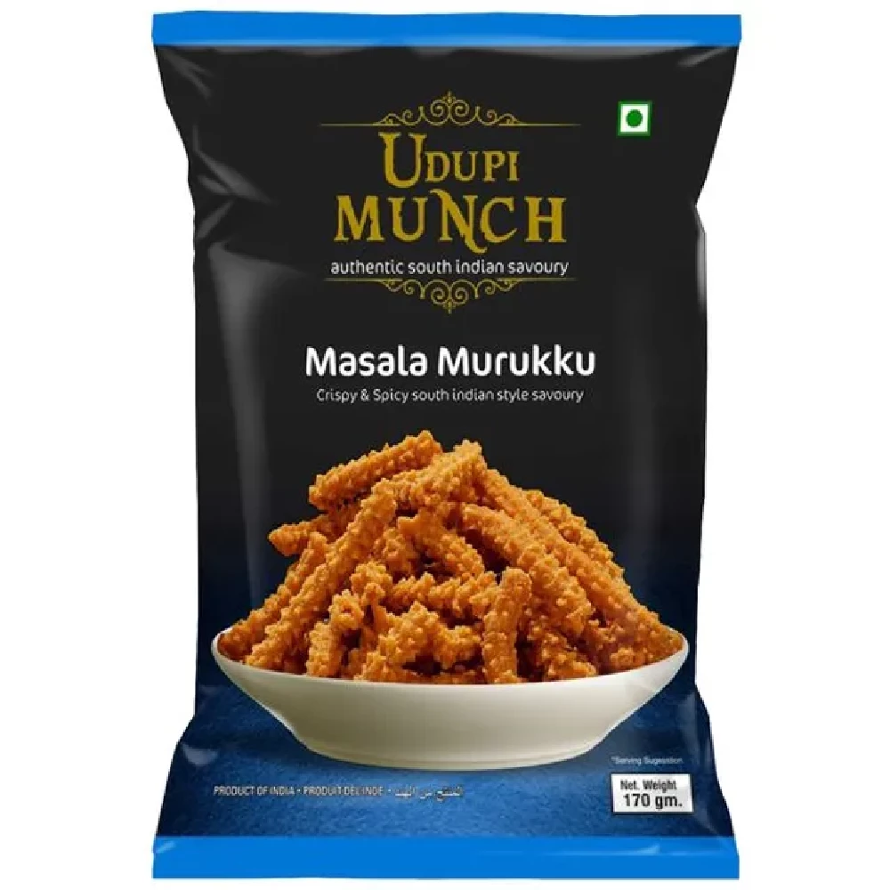 Chhedas Udupi Munch Masala Murukku - Crispy & Spicy Chhedas Udupi Munch Masala Murukku - Crispy & Spicy-Pack Size-170 g