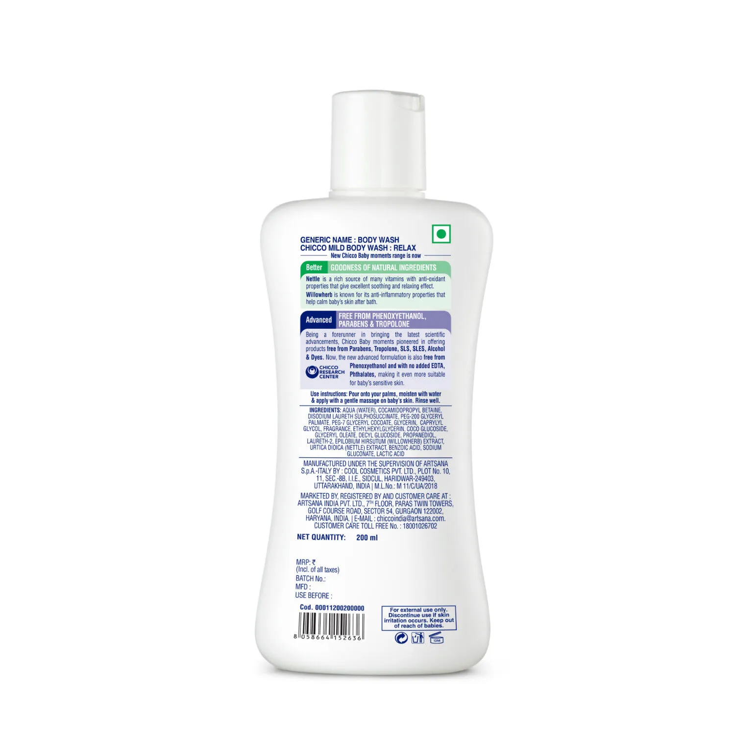 Chicco Baby Mild Bodywash Relax - Image 2