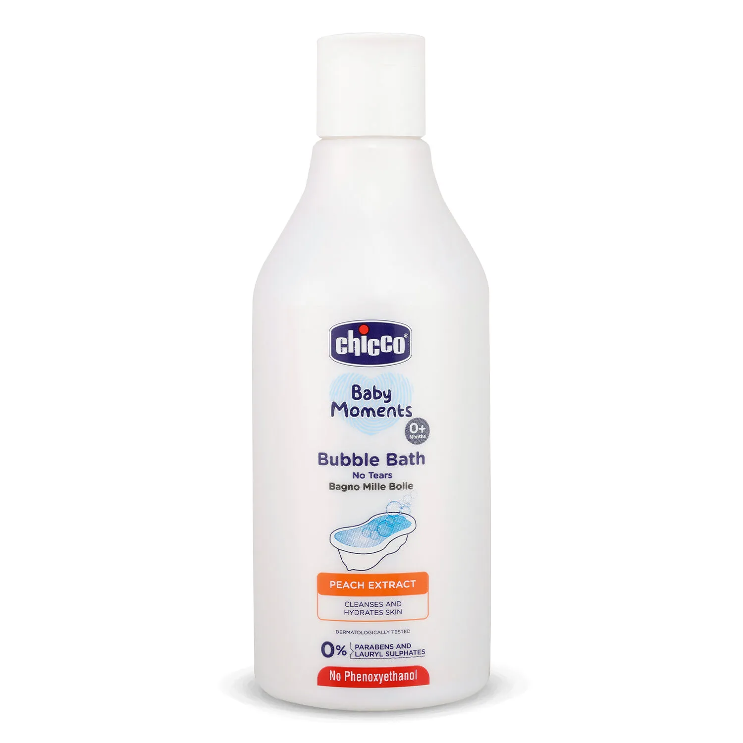 Chicco Bubble Bath with Peach Extracts Chicco Bubble Bath with Peach Extracts-Pack Size-300 ml
