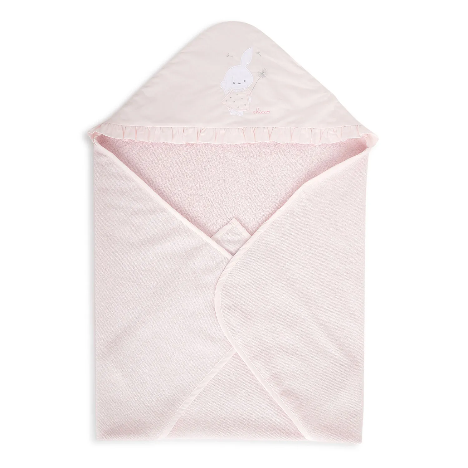 Chicco Girls Light Pink Woven Bathwrap - Image 3