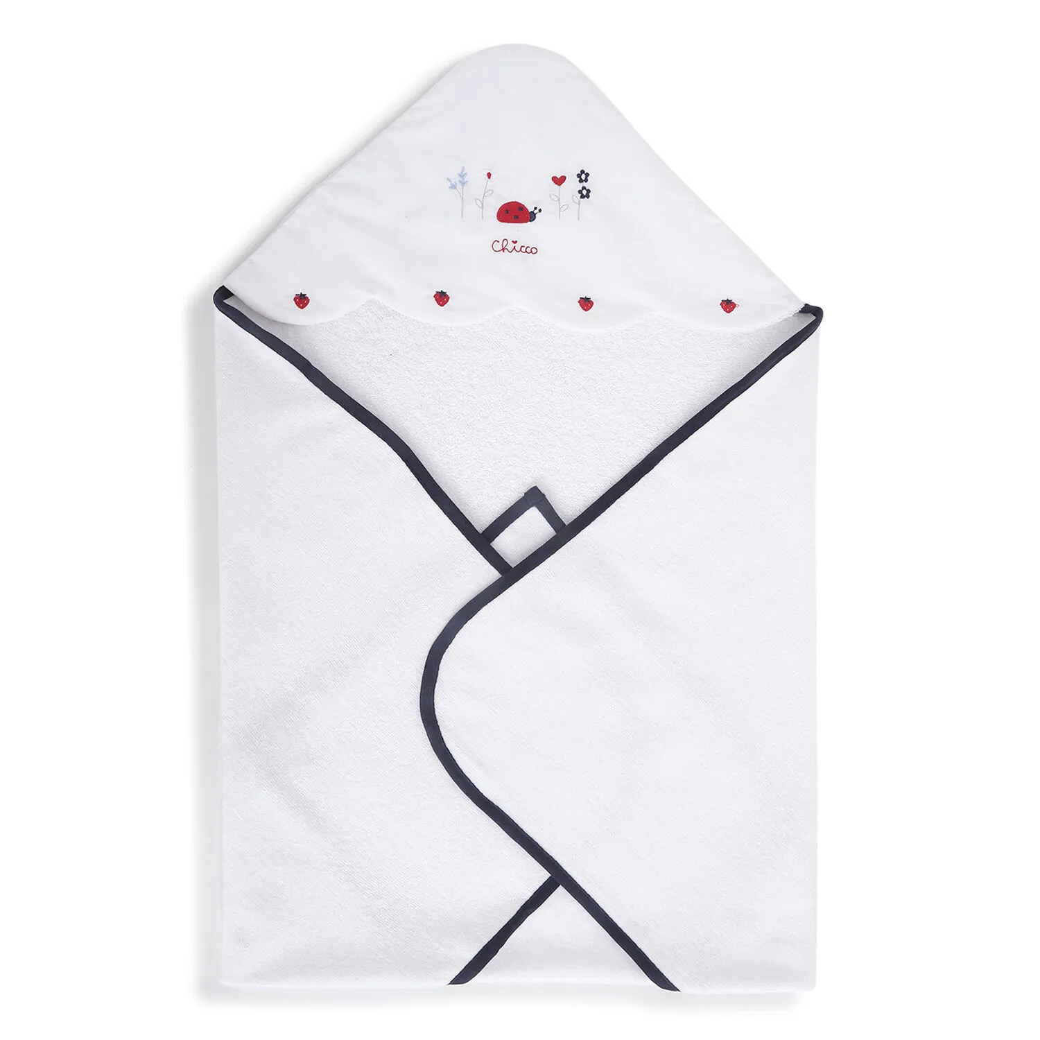 Chicco Girls White Woven Bathwrap - Image 3